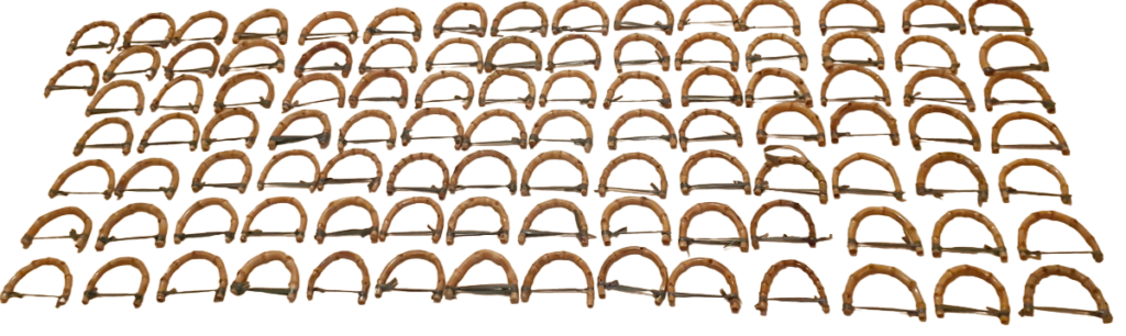 100 Alças de Raiz de Bambu Natural 10 x 08 cm