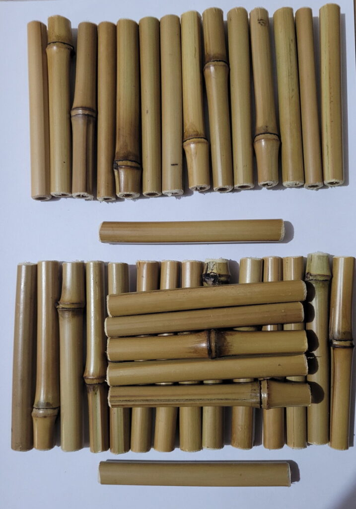1500 Canudos de 10 cm de Bambu Natural