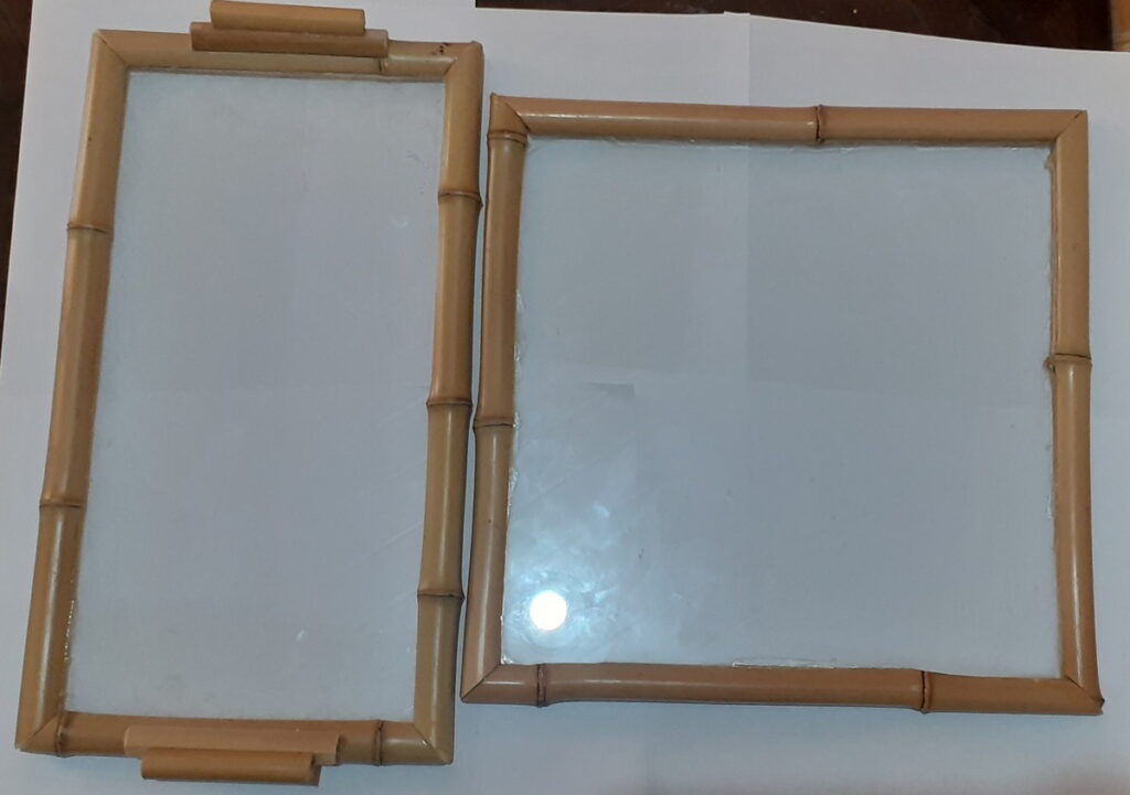 2 Bandejas 37x 17 cm + 1 Bandeja 35x35 cm (externo) Bambu