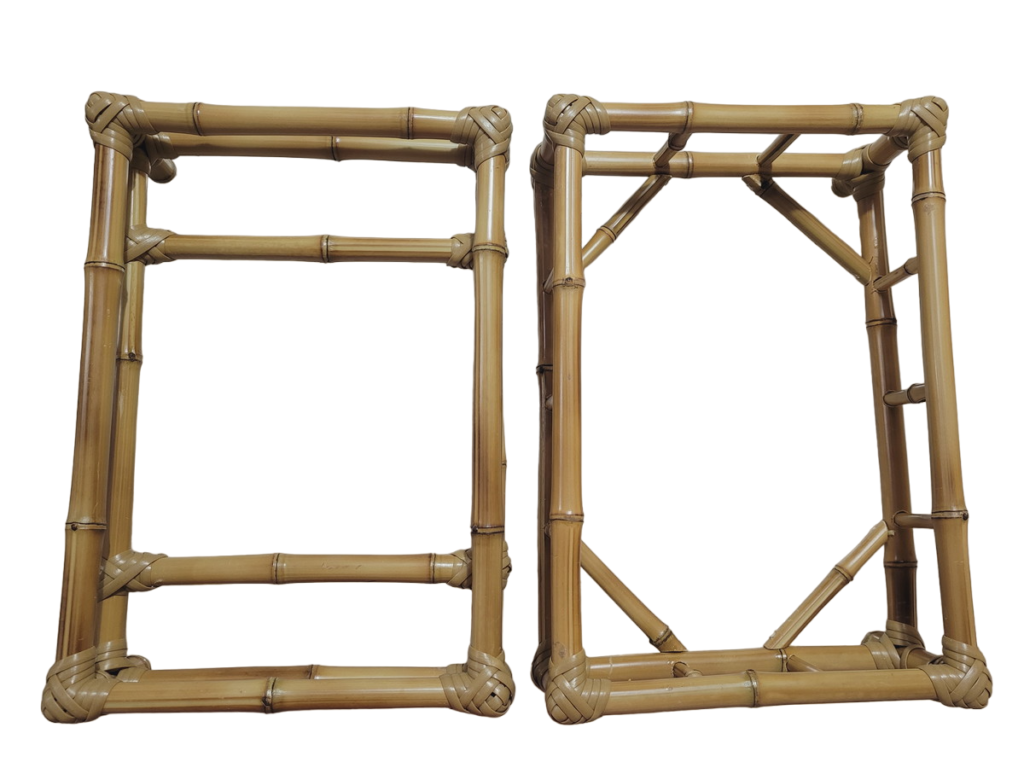 2 Suportes De Refratário P/ Marinex De Bambu 36x23cm Externo