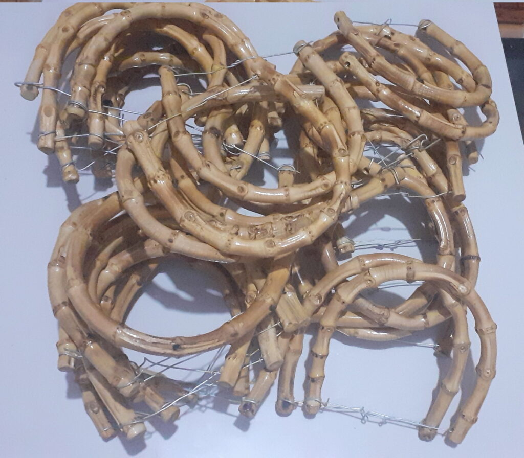 30 Pares de Alças (C) Feitas Com a Raíz De Bambu