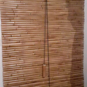 4 Cortinas Persianas de Ripa de Bambu Natural 90 x 160 cm