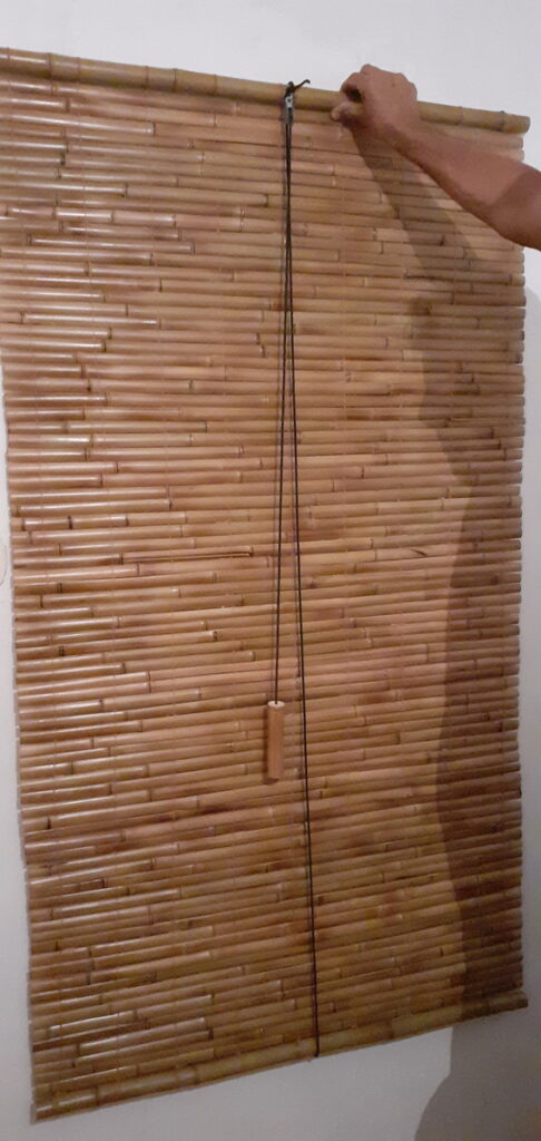 4 Cortinas Persianas de Ripa de Bambu Natural 90 x 160 cm