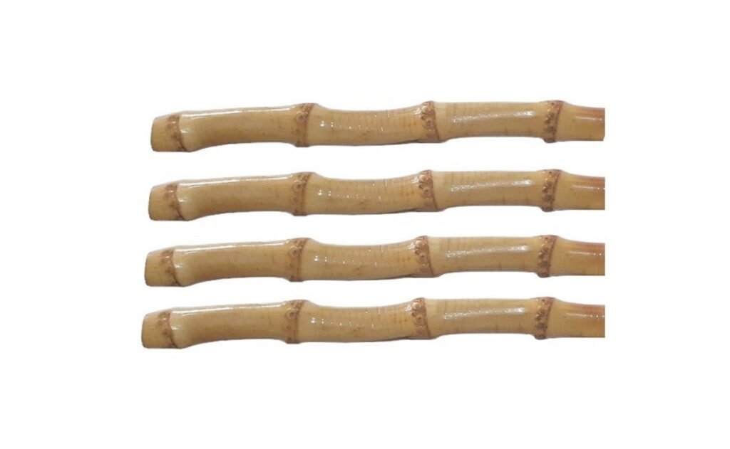 4 Hastes De Bambu Natural 17cm X 1.8cm Espessura Aproximada