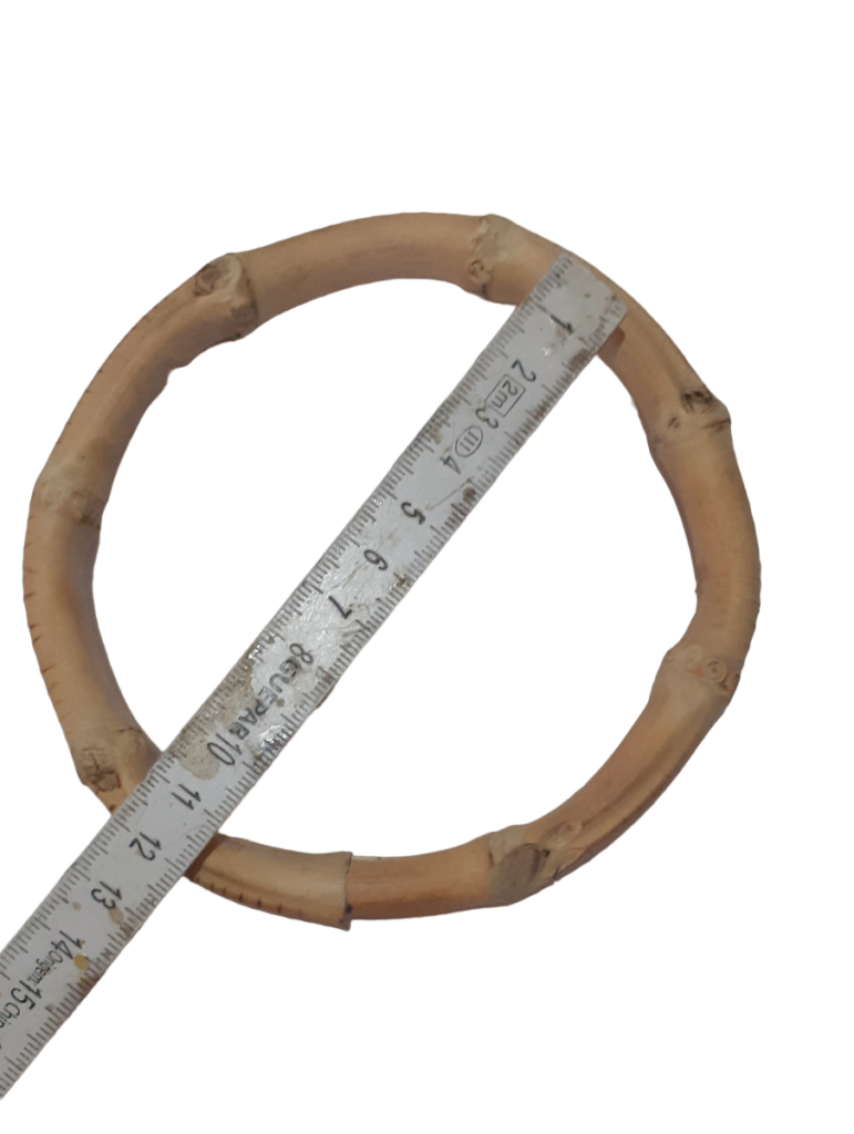 5 Pares de Alças Redondas 12 cm Externo de Diâmetro em Bambu
