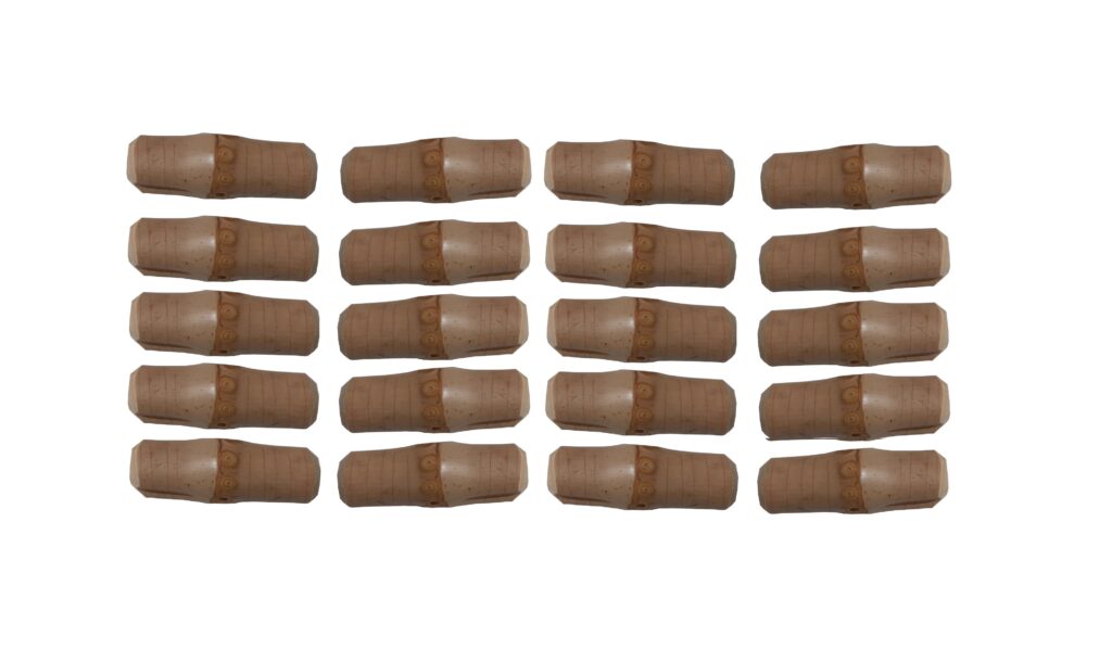 Conjunto 20 botões de raíz de bambu