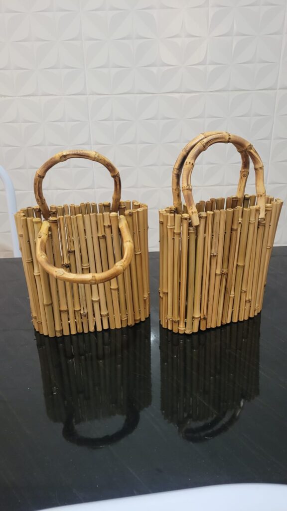 Bolsa Feminina Baguete De Bambu