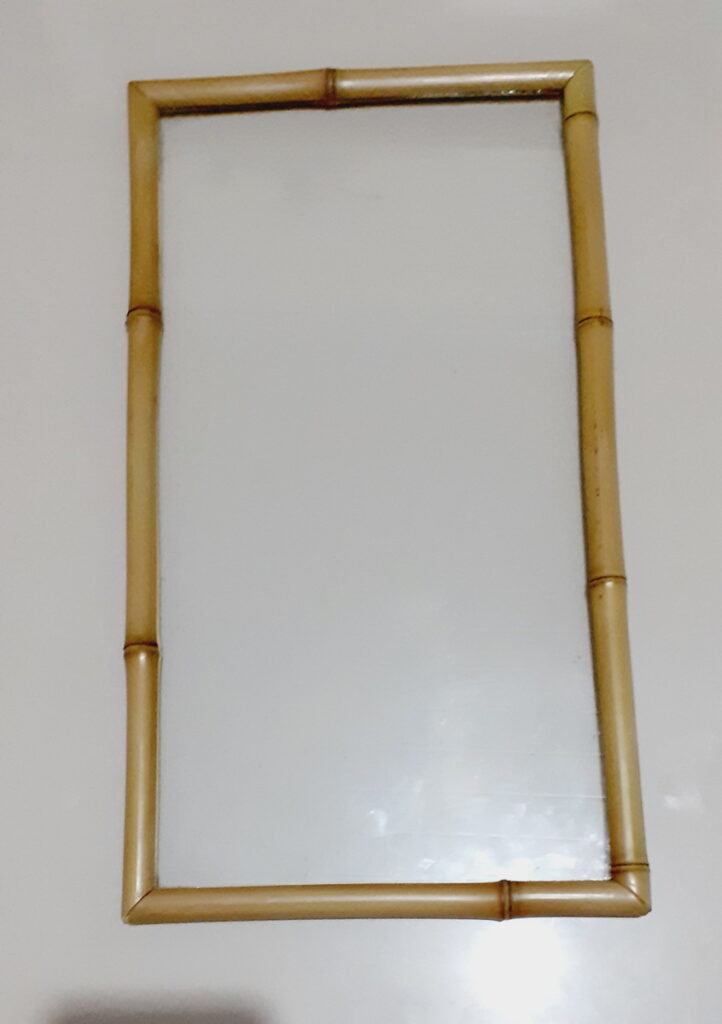 Bandeja de Bambu Natural Com Vidro 4mm c/ Medida: 35x20 cm