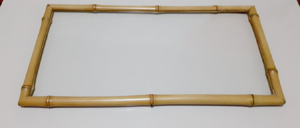 Bandeja de Bambu Natural Com Vidro 4mm, Medida: 45x35 cm