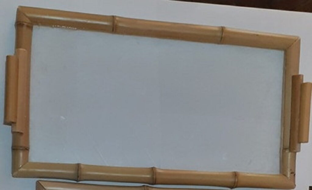 Bandejas de Bambu Natural c/ vidro 4mm em 3 Medidas