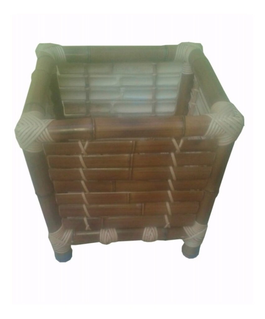 Cachepot Cone M Feito De Bambu Natural