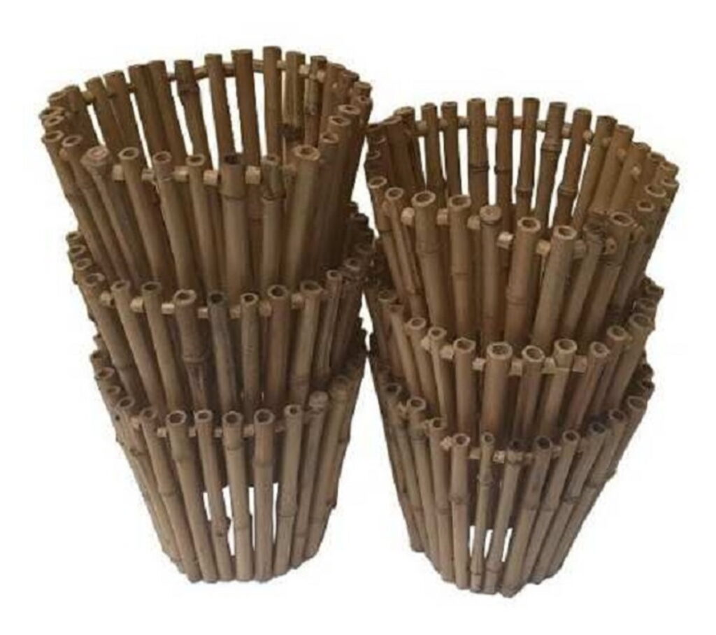 Cachepot De Bambu Caniço Natural (Unidade)