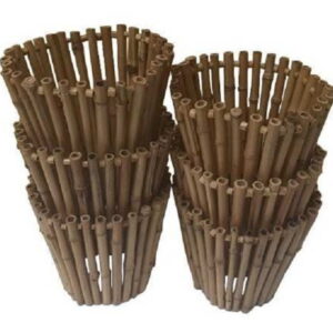 Cachepot De Bambu Caniço Natural (Unidade)