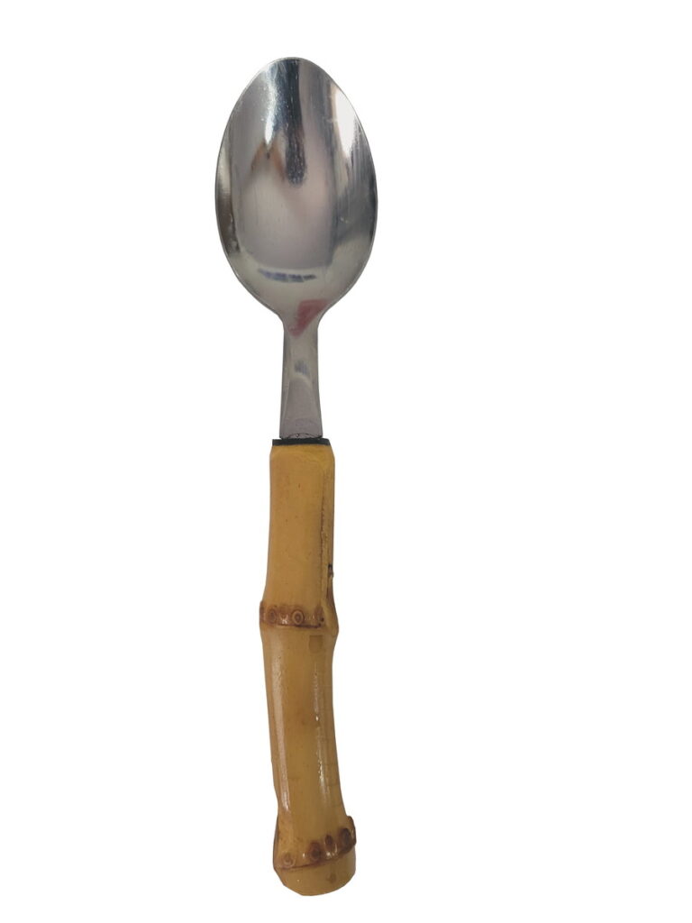 Colher de Sopa c/ Cabo em Raíz de Bambu Natural