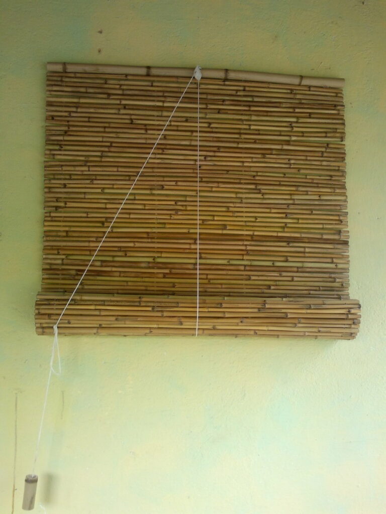 Cortina Persiana 90 x 250 cm De Bambu Caniço Natural