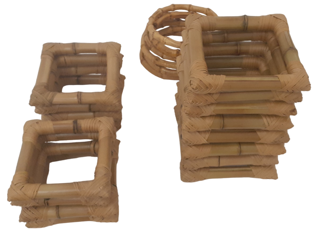 Kit: 3 Pares Redondas + 8 Pares Quadradas de Bambu Natural