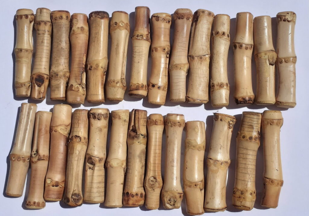 Kit com 20 Bastões de Raíz de bambu de 8,5 cm