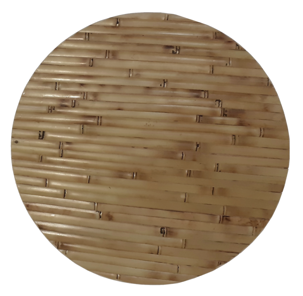 Sousplat De Bambu Natural 37 cm, base mdf 3mm