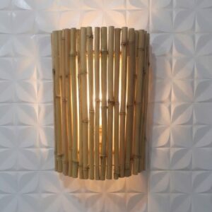 Arandela De Bambu Natural (cúpula) Bambu