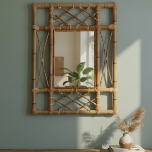 Espelho Decorativo em Bambu 60x40 cm