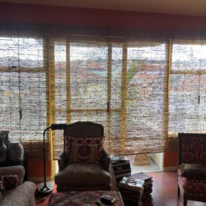2 cortinas persianas de bambu 1,05 x 3,26 m